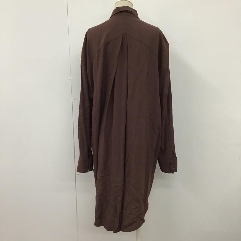 スライ SLY ワンピース ひざ丈スカート 039CAN30-5880 ロングシャツ FREE 無地 茶 / ブラウン /  レディース USED 古着 中古 10103833