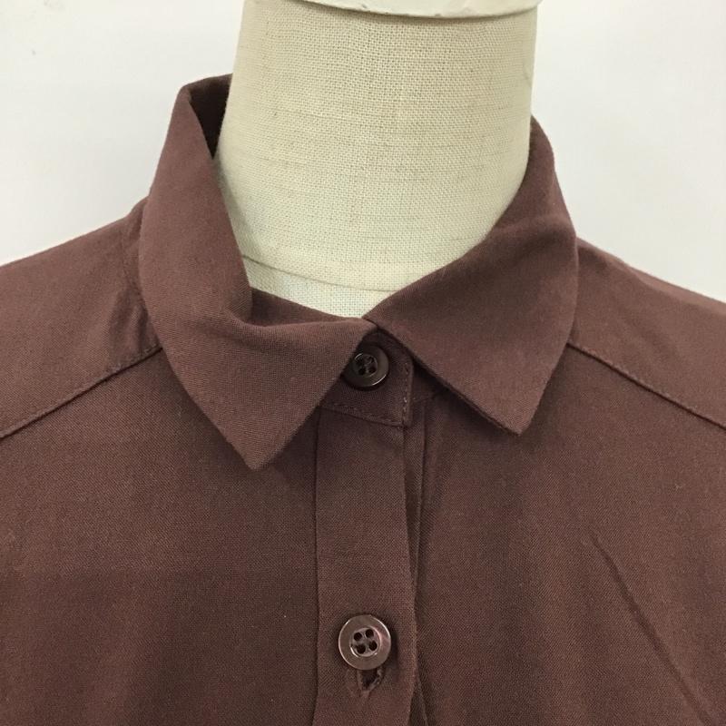 スライ SLY ワンピース ひざ丈スカート 039CAN30-5880 ロングシャツ FREE 無地 茶 / ブラウン /  レディース USED 古着 中古 10103833
