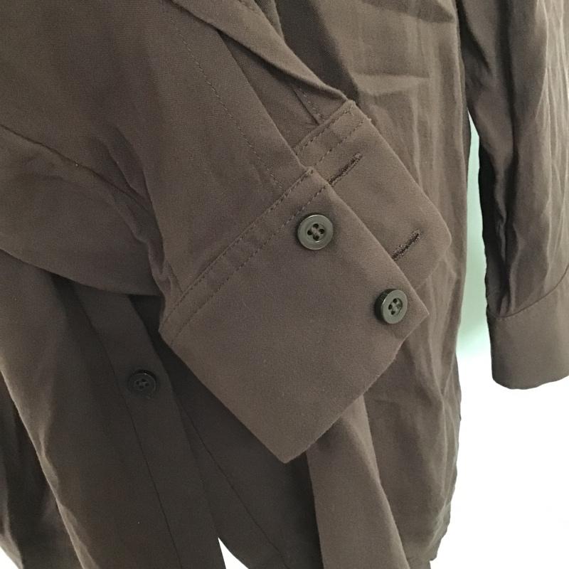 スライ SLY ワンピース ひざ丈スカート 039CAN30-5880 ロングシャツ FREE 無地 茶 / ブラウン /  レディース USED 古着 中古 10103833