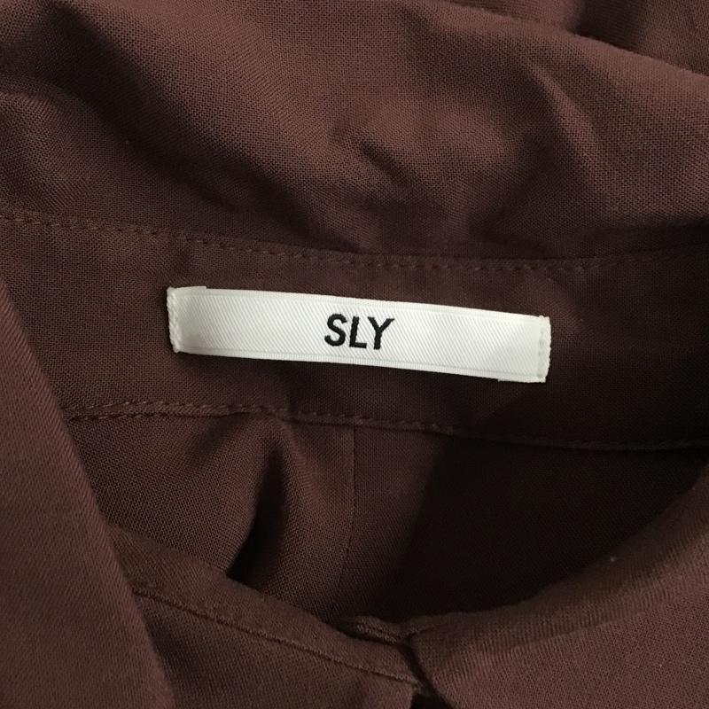 スライ SLY ワンピース ひざ丈スカート 039CAN30-5880 ロングシャツ FREE 無地 茶 / ブラウン /  レディース USED 古着 中古 10103833