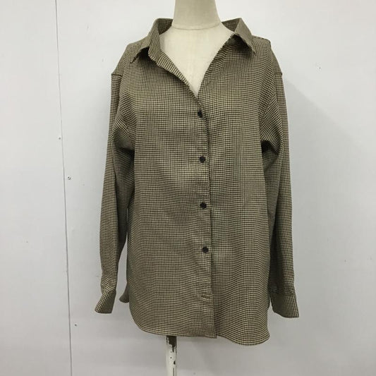 アズールバイマウジー AZUL BY MOUSSY シャツ、ブラウス 長袖 250CAC30-333H 千鳥柄抜け衿ルーズシャツ 長袖シャツ カラーシャツ M 千鳥格子 マルチカラー / マルチカラー /  レディース USED 古着 中古 10103834