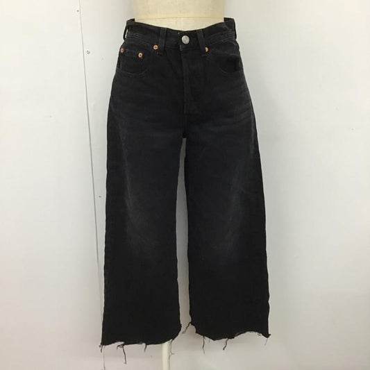 リーバイス Levi's パンツ デニム、ジーンズ 57723-0002 ワイドパンツ カットオフ 24 無地 黒 / ブラック /  レディース USED 古着 中古 10103838