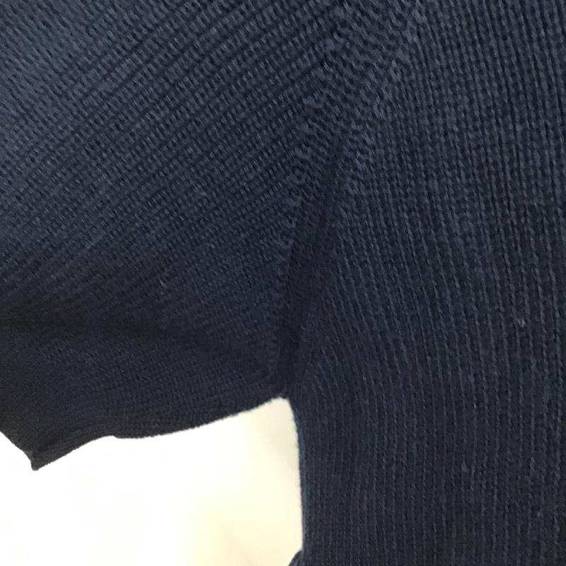 グリーンレーベルリラクシング green label relaxing カットソー 半袖 3618-699-0342 CFCサイドレースニット 半袖ニットカットソー セーター FREE 無地 紺 / ネイビー /  レディース USED 古着 中古 10103839