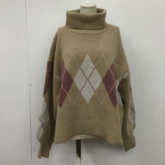 ヘザー Heather ニット、セーター 長袖 HE061312CF ニット セーター タートルネック長袖カットソー FREE プリント ベージュ / ベージュ / X 桃 / ピンク / X 白 / ホワイト /  レディース USED 古着 中古 10103841