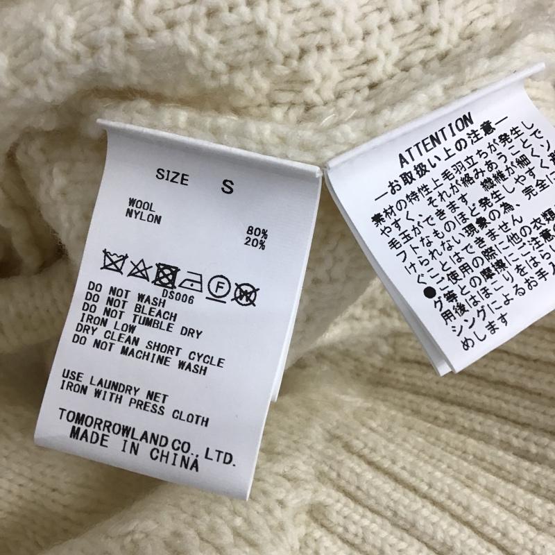 マカフィー MACPHEE ニット、セーター 長袖 12-02-75-02307 AIRLY CABLE TILDEN Vネックプルオーバー S 無地 アイボリー / アイボリー / X 赤 / レッド / X 紺 / ネイビー /  レディース USED 古着 中古 10103846