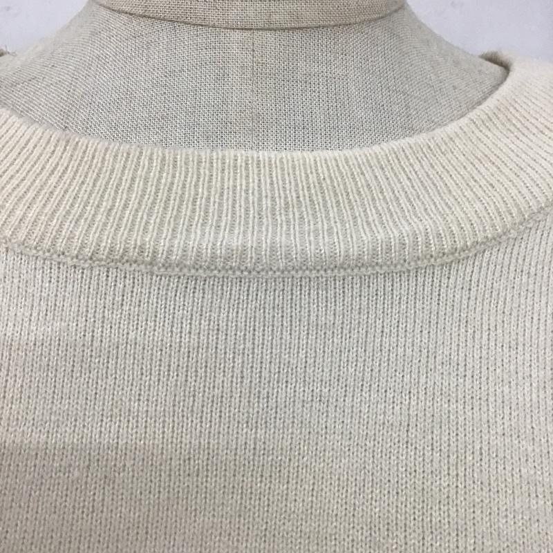 メルロー merlot ワンピース ロングスカート 81-932079-7205 サイドスリット ニットワンピース ボリュームスリーブ 無地 アイボリー / アイボリー /  レディース USED 古着 中古 10103850