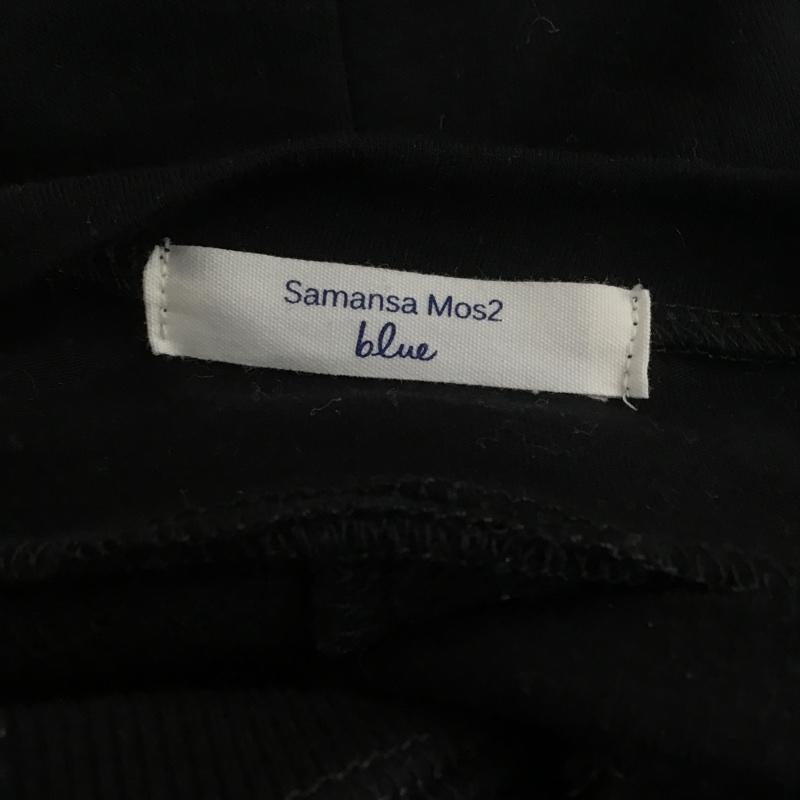 サマンサモスモスブルー Samansa Mos2 blue ワンピース ロングスカート 1105848 レイヤード風カットワンピース FREE 無地 黒 / ブラック /  レディース USED 古着 中古 10103852