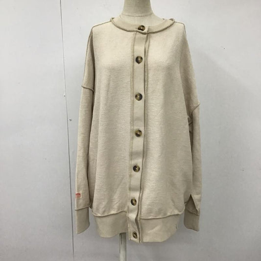 ジャバ Java カーディガン 長袖 2way表パイル地カーディガン Classical Elf 前後着 L 無地 ベージュ / ベージュ /  レディース USED 古着 中古 10103853