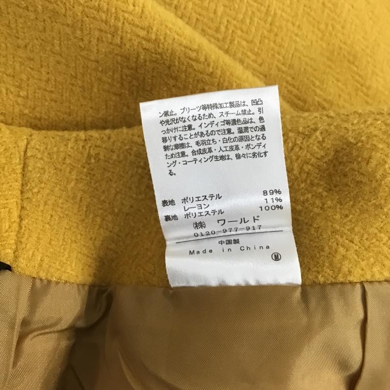 インデックス index スカート ミニスカート C58-75027 台形スカート バックファスナー M 無地 マスタード / マスタード /  レディース USED 古着 中古 10103861