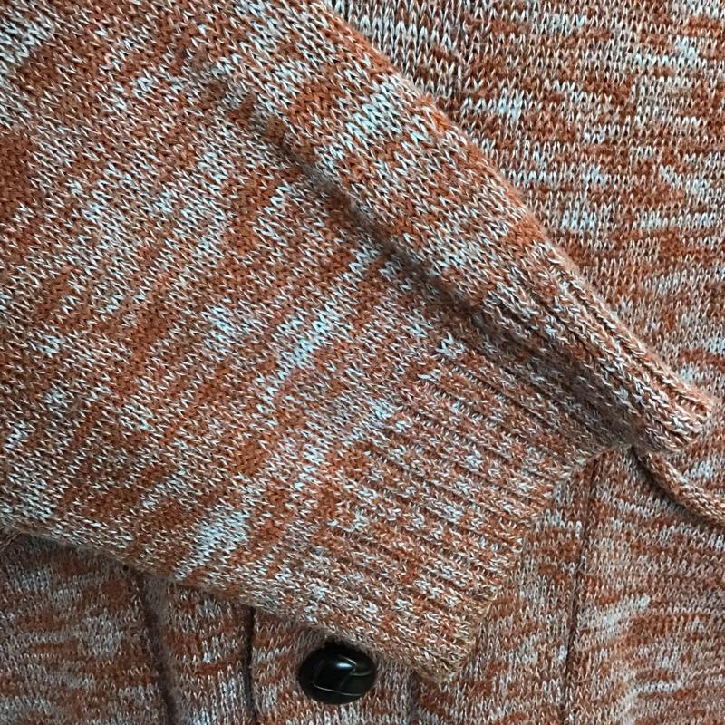 ミッシェル・クラン MICHEL KLEIN カーディガン 長袖 MKFAO-73070 ショールカラーニットカーディガン 羽織り ニットカーディガン 無地 橙 / オレンジ /  メンズ USED 古着 中古 10103879