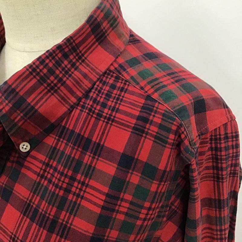 ラルフローレン RALPHLAUREN ワンピース ひざ丈スカート 長袖シャツワンピース チェックシャツワンピース ボタンダウンシャツ M チェック マルチカラー / マルチカラー /  レディース USED 古着 中古 10103893