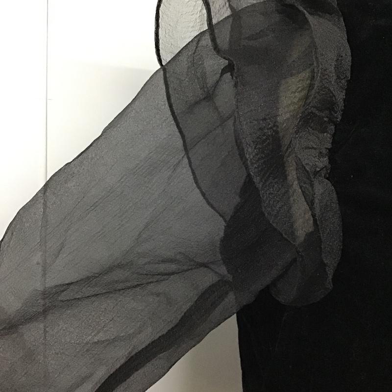 ザラ ZARA カットソー 長袖 長袖カットソー クルーネックカットソー ロングスリーブカットソー S 無地 黒 / ブラック /  レディース USED 古着 中古 10103906