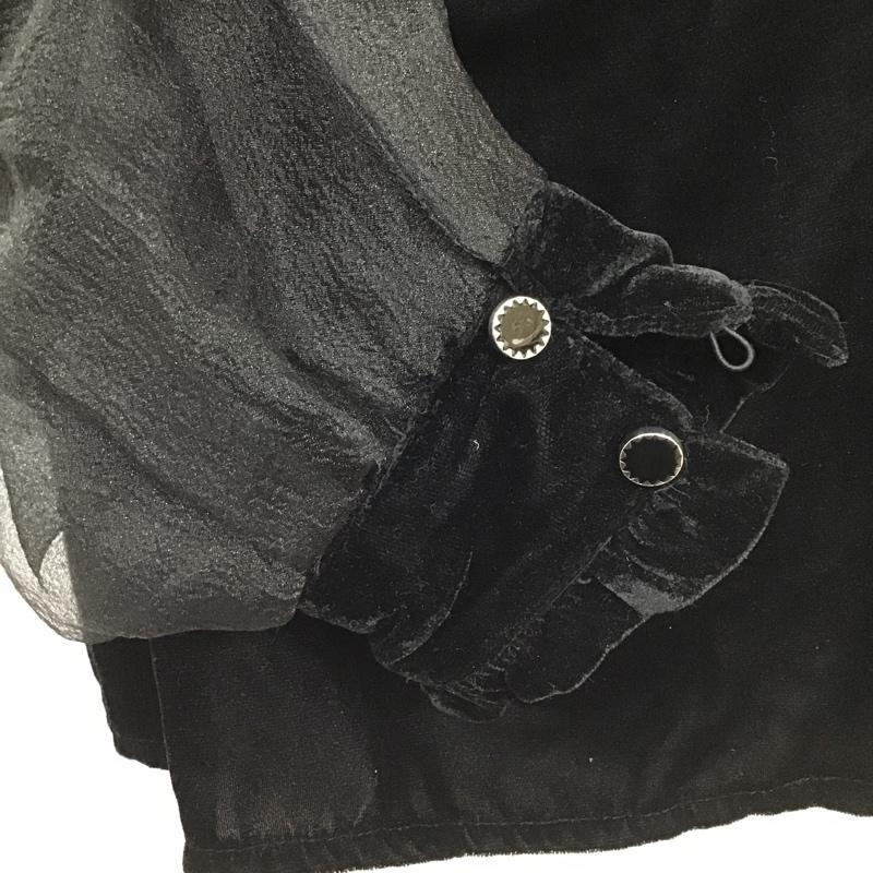 ザラ ZARA カットソー 長袖 長袖カットソー クルーネックカットソー ロングスリーブカットソー S 無地 黒 / ブラック /  レディース USED 古着 中古 10103906