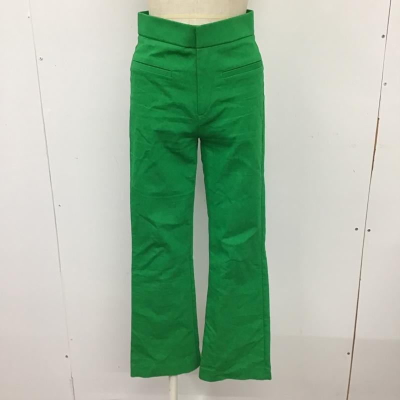 ザラ ZARA パンツ スラックス スラックス スリムパンツ ストレッチパンツ カジュアルパンツ XS 無地 緑 / グリーン /  レディース USED 古着 中古 10103919