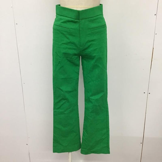 ザラ ZARA パンツ スラックス スラックス スリムパンツ ストレッチパンツ カジュアルパンツ XS 無地 緑 / グリーン /  レディース USED 古着 中古 10103919