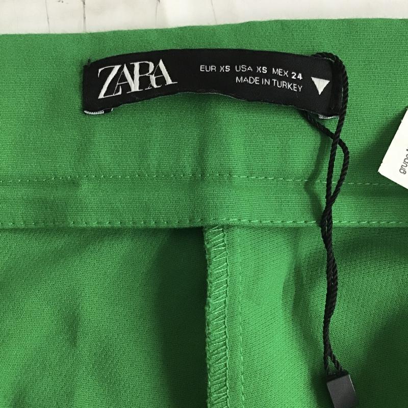 ザラ ZARA パンツ スラックス スラックス スリムパンツ ストレッチパンツ カジュアルパンツ XS 無地 緑 / グリーン /  レディース USED 古着 中古 10103919