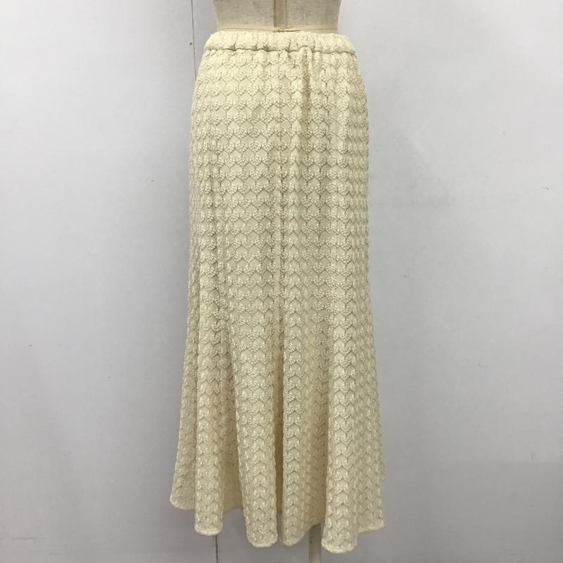 アパートバイローリーズ apart by lowrys スカート ロングスカート APSC1560AD リーフデザインロングスカート フレアスカート 総柄 M 総柄 アイボリー / アイボリー /  レディース USED 古着 中古 10103921