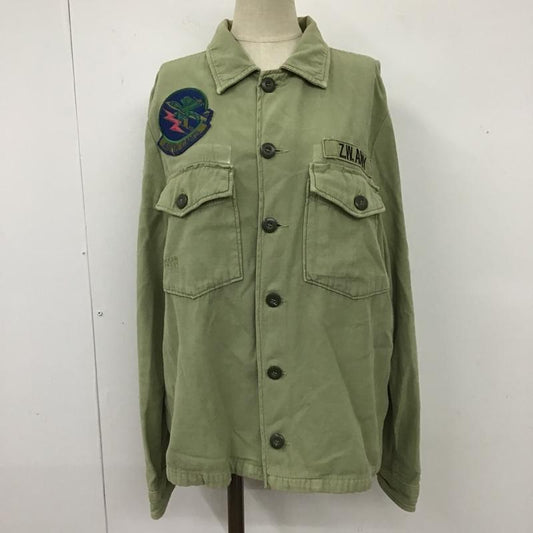 ザラ ZARA ジャケット、上着 ジャケット、ブレザー ミリタリージャケット シャツジャケット カジュアルジャケット カラージャケット M ロゴ、文字 カーキ / カーキ /  レディース USED 古着 中古 10103922