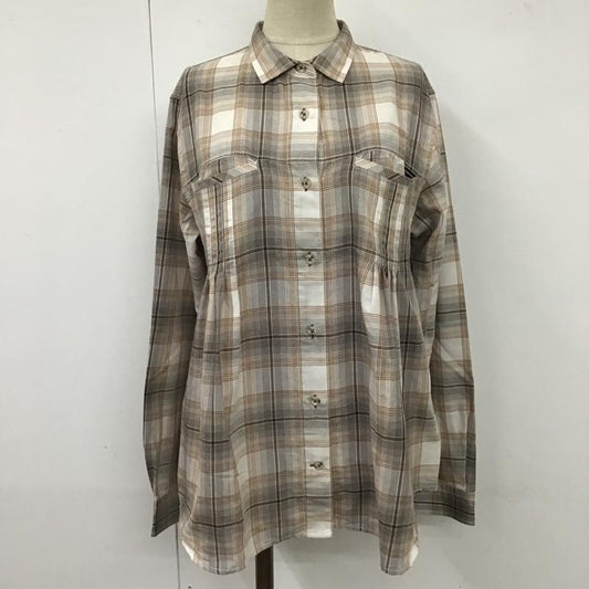 マーモット Marmot シャツ、ブラウス 長袖 TOWSJB76 オンブレチェック柄長袖シャツ カラーシャツ 長袖シャツ M チェック 茶 / ブラウン /  レディース USED 古着 中古 10103923