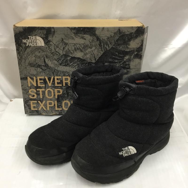 ザノースフェイス THE NORTH FACE ブーツ ショートブーツ NF51879 NUPTSE BOOTIE WOOL 27cm 27.0cm ロゴ、文字 チャコールグレー / チャコールグレー /  メンズ USED 古着 中古 10103927