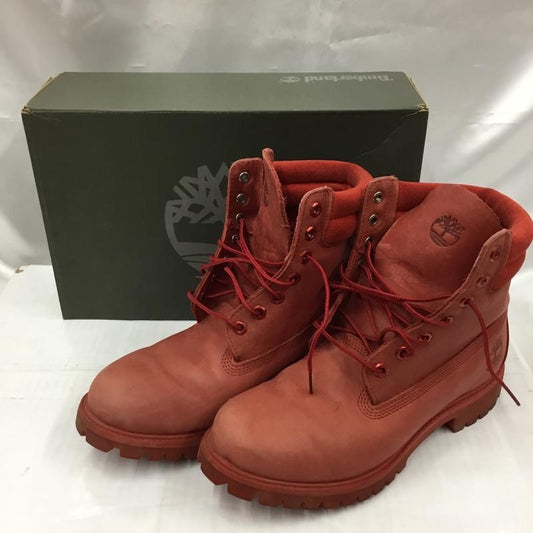 ティンバーランド Timberland ブーツ ショートブーツ A14LE 6インチブーツ 26.5cm 26.5cm ワンポイント 赤 / レッド /  メンズ USED 古着 中古 10103928