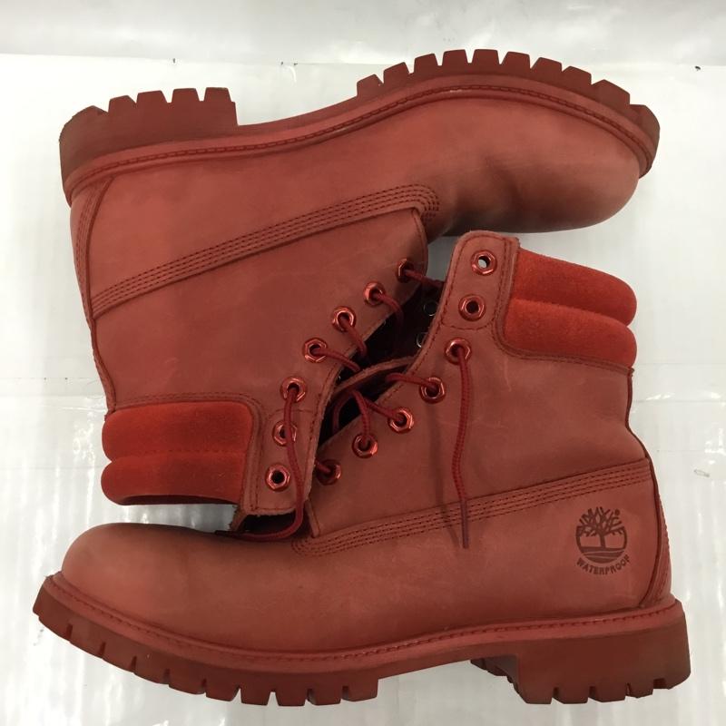 ティンバーランド Timberland ブーツ ショートブーツ A14LE 6インチブーツ 26.5cm 26.5cm ワンポイント 赤 / レッド /  メンズ USED 古着 中古 10103928