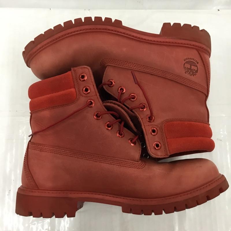 ティンバーランド Timberland ブーツ ショートブーツ A14LE 6インチブーツ 26.5cm 26.5cm ワンポイント 赤 / レッド /  メンズ USED 古着 中古 10103928