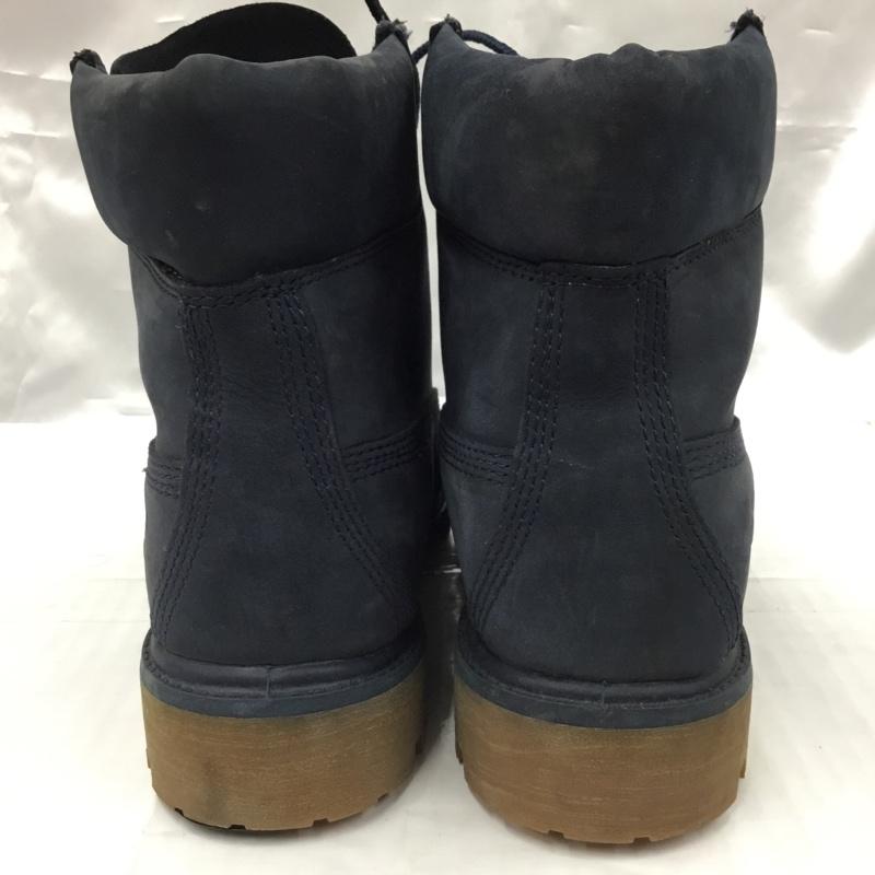 ティンバーランド Timberland ブーツ ショートブーツ 6718B 3240 6インチブーツ 7W ワンポイント 紺 / ネイビー /  メンズ USED 古着 中古 10103930