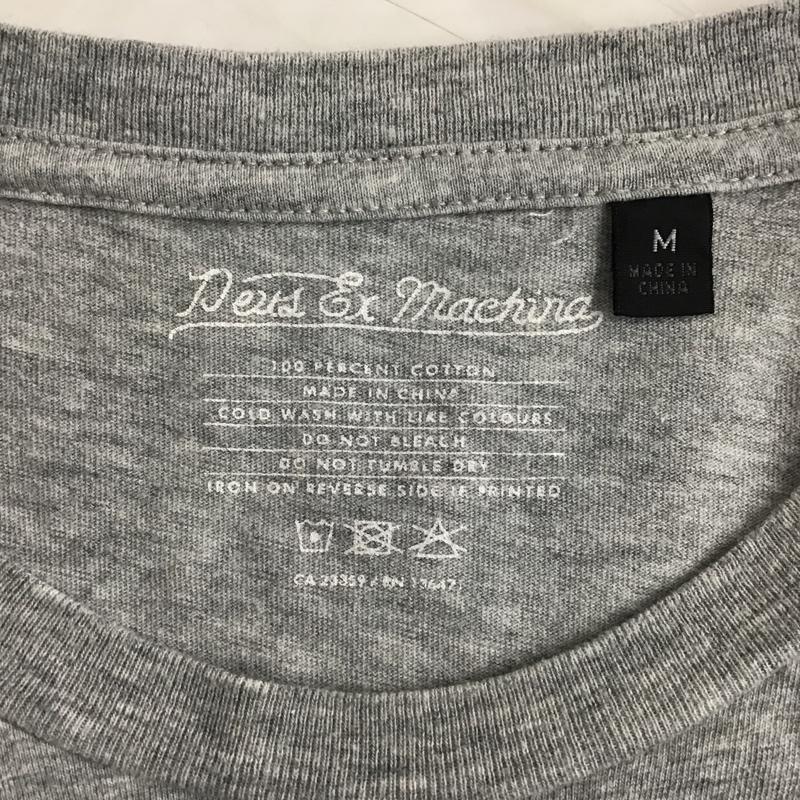 デウスエクスマキナ DEUS EX MACHINA Tシャツ 半袖 DMS51579B クルーネック M ロゴ、文字 灰 / グレー /  メンズ USED 古着 中古 10103935