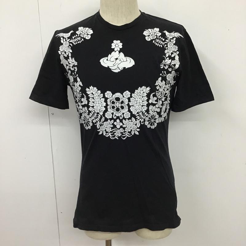 ヴィヴィアンウエストウッドマン Vivienne Westwood MAN Tシャツ 半袖 VI-S1-70471 オーブ 鳥 花 M プリント 黒 / ブラック / X 白 / ホワイト /  メンズ USED 古着 中古 10103946