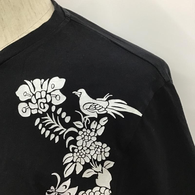 ヴィヴィアンウエストウッドマン Vivienne Westwood MAN Tシャツ 半袖 VI-S1-70471 オーブ 鳥 花 M プリント 黒 / ブラック / X 白 / ホワイト /  メンズ USED 古着 中古 10103946