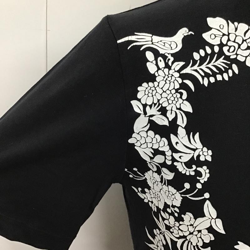 ヴィヴィアンウエストウッドマン Vivienne Westwood MAN Tシャツ 半袖 VI-S1-70471 オーブ 鳥 花 M プリント 黒 / ブラック / X 白 / ホワイト /  メンズ USED 古着 中古 10103946