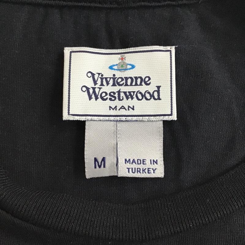 ヴィヴィアンウエストウッドマン Vivienne Westwood MAN Tシャツ 半袖 VI-S1-70471 オーブ 鳥 花 M プリント 黒 / ブラック / X 白 / ホワイト /  メンズ USED 古着 中古 10103946