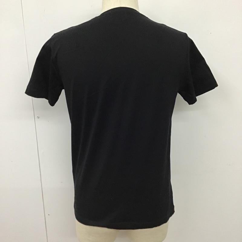 ランバンオンブルー LANVIN en Bleu Tシャツ 半袖 LB-99108*-57603 クルーネック 胸ポケット 48 刺繍 黒 / ブラック /  メンズ USED 古着 中古 10103947