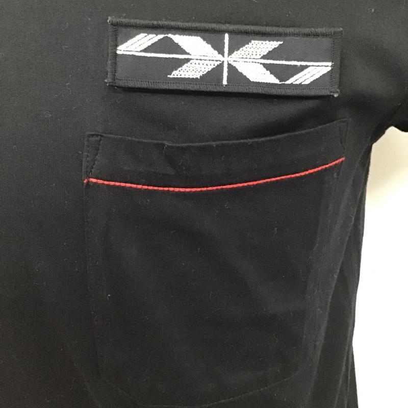 ランバンオンブルー LANVIN en Bleu Tシャツ 半袖 LB-99108*-57603 クルーネック 胸ポケット 48 刺繍 黒 / ブラック /  メンズ USED 古着 中古 10103947