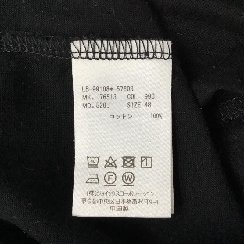 ランバンオンブルー LANVIN en Bleu Tシャツ 半袖 LB-99108*-57603 クルーネック 胸ポケット 48 刺繍 黒 / ブラック /  メンズ USED 古着 中古 10103947