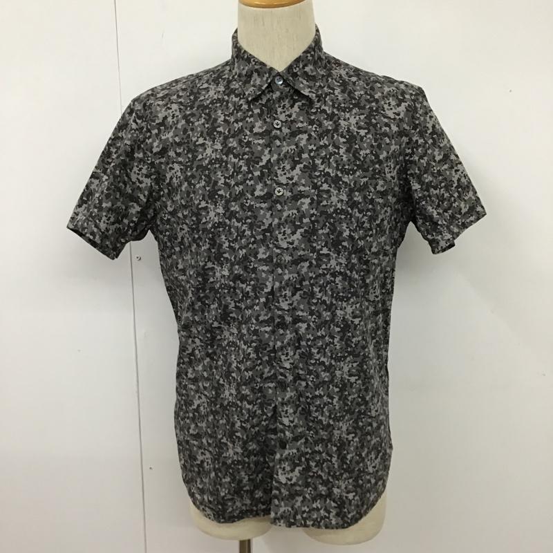 ランバンオンブルー LANVIN en Bleu シャツ、ブラウス 半袖 LB-WR-46289 胸ポケット 48 総柄 灰 / グレー / X ダークグレー / ダークグレー /  メンズ USED 古着 中古 10103948