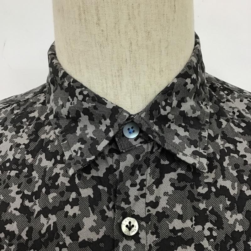 ランバンオンブルー LANVIN en Bleu シャツ、ブラウス 半袖 LB-WR-46289 胸ポケット 48 総柄 灰 / グレー / X ダークグレー / ダークグレー /  メンズ USED 古着 中古 10103948