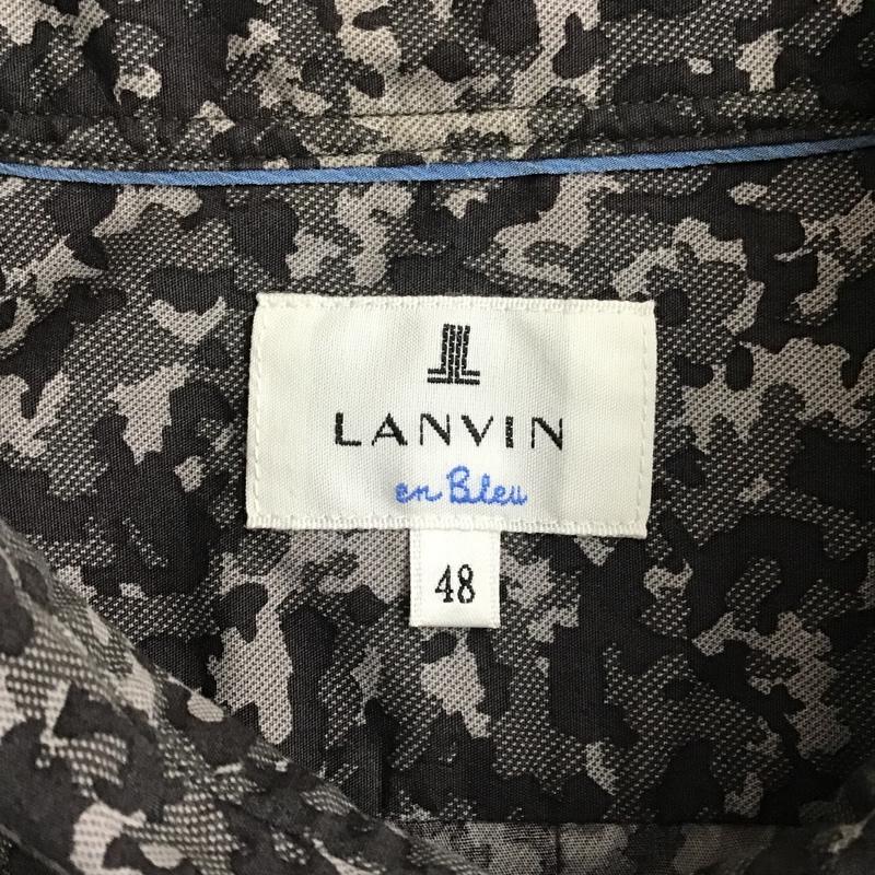 ランバンオンブルー LANVIN en Bleu シャツ、ブラウス 半袖 LB-WR-46289 胸ポケット 48 総柄 灰 / グレー / X ダークグレー / ダークグレー /  メンズ USED 古着 中古 10103948