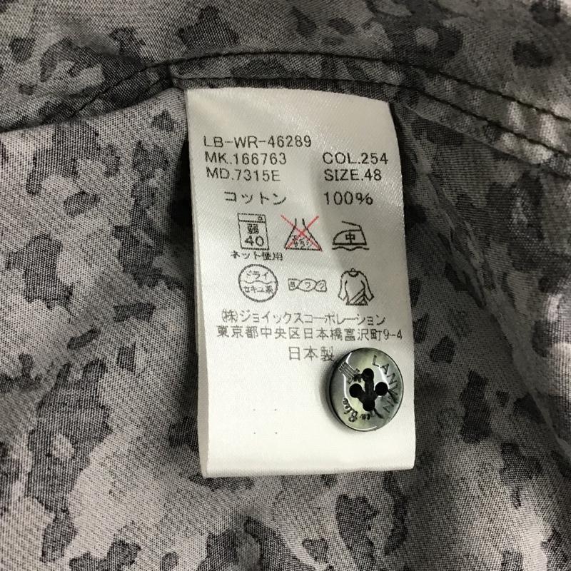 ランバンオンブルー LANVIN en Bleu シャツ、ブラウス 半袖 LB-WR-46289 胸ポケット 48 総柄 灰 / グレー / X ダークグレー / ダークグレー /  メンズ USED 古着 中古 10103948