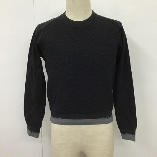 ランバン コレクション LANVIN collection トレーナー 長袖 LA-CB-89189 ラグランスリーブ 48 ロゴ、文字 黒 / ブラック / X 灰 / グレー /  メンズ USED 古着 中古 10103949