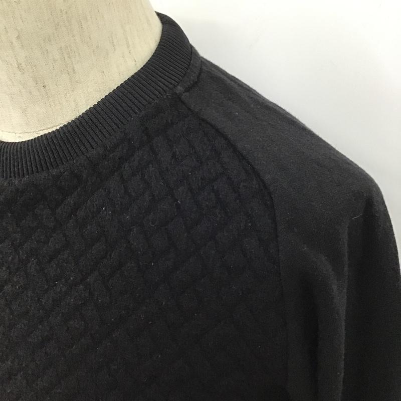 ランバン コレクション LANVIN collection トレーナー 長袖 LA-CB-89189 ラグランスリーブ 48 ロゴ、文字 黒 / ブラック / X 灰 / グレー /  メンズ USED 古着 中古 10103949