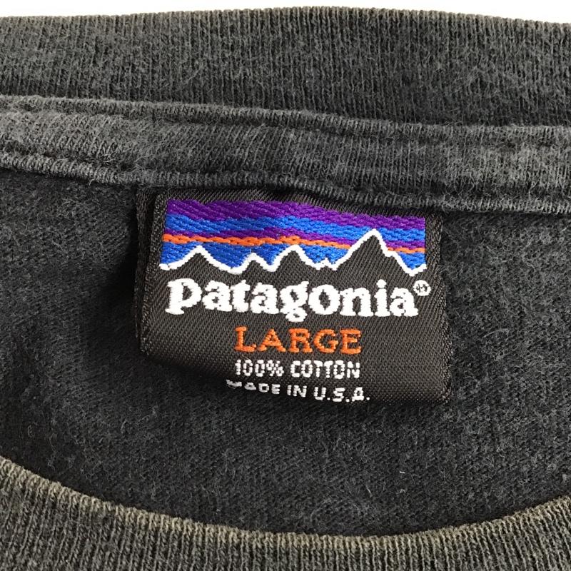 パタゴニア patagonia Tシャツ 半袖 90s 絶滅危惧種 バックプリント 動物 クルーネック L プリント 黒 / ブラック /  メンズ USED 古着 中古 10103953