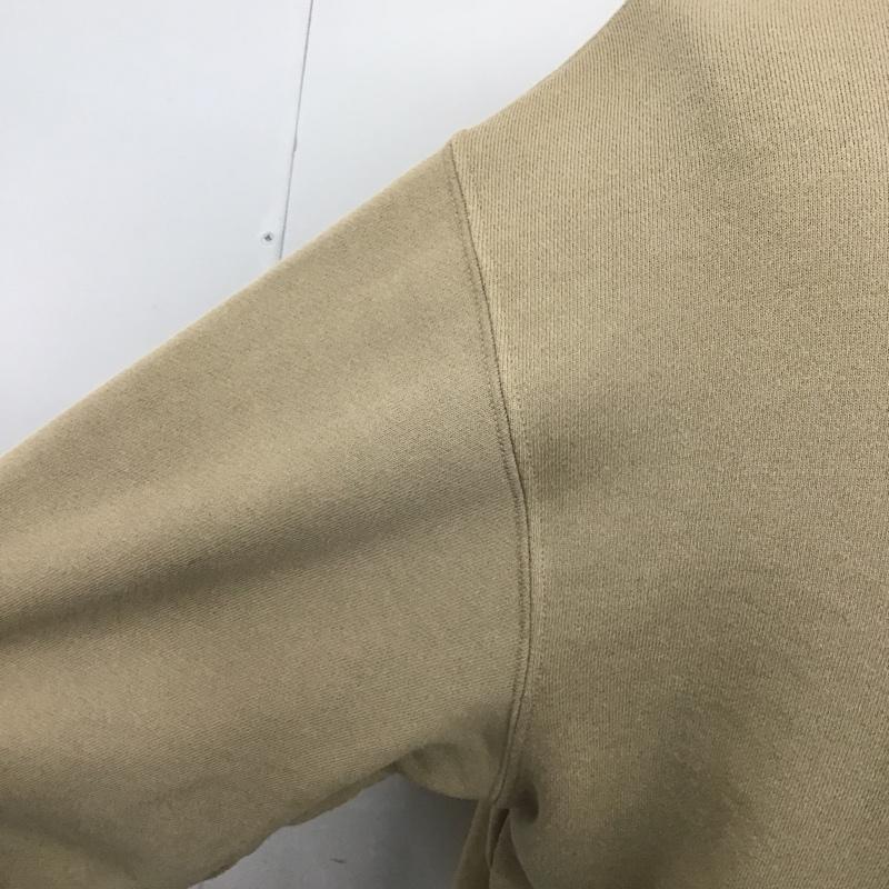 チャンピオン Champion トレーナー 長袖 長袖トレーナー スウェット クルーネック リブスウェットカットソー L ロゴ、文字 ベージュ / ベージュ /  メンズ USED 古着 中古 10103954