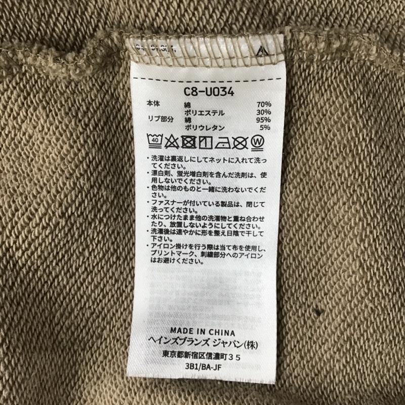 チャンピオン Champion トレーナー 長袖 長袖トレーナー スウェット クルーネック リブスウェットカットソー L ロゴ、文字 ベージュ / ベージュ /  メンズ USED 古着 中古 10103954