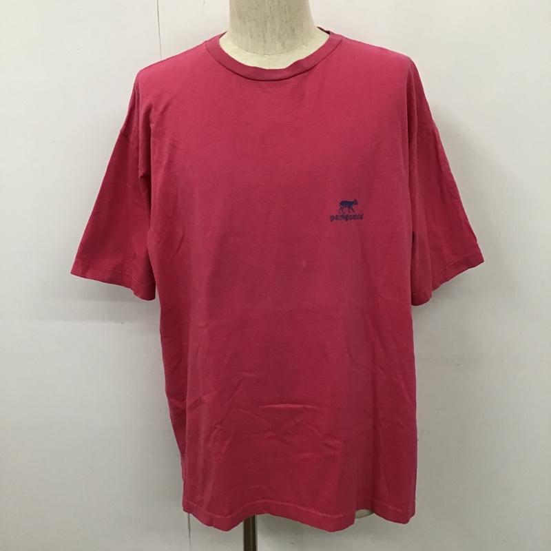 パタゴニア patagonia Tシャツ 半袖 90s 絶滅危惧種 バックプリント 動物 クルーネック XL プリント 桃 / ピンク /  メンズ USED 古着 中古 10103955