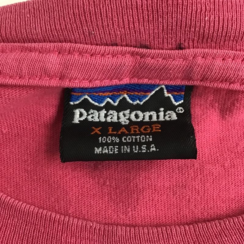パタゴニア patagonia Tシャツ 半袖 90s 絶滅危惧種 バックプリント 動物 クルーネック XL プリント 桃 / ピンク /  メンズ USED 古着 中古 10103955