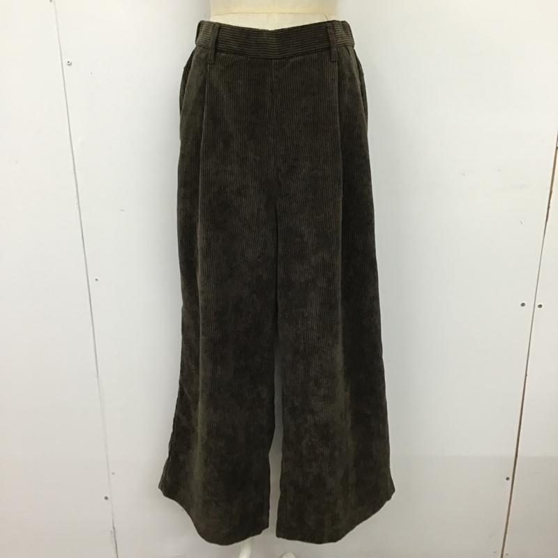 アイテムズ アーバンリサーチ ITEMS URBAN RESEARCH ボトムス ボトムス WH-77-241002 コーデュロイパンツ ワイド タック入り 無地 ダークブラウン / ダークブラウン /  レディース USED 古着 中古 10103973