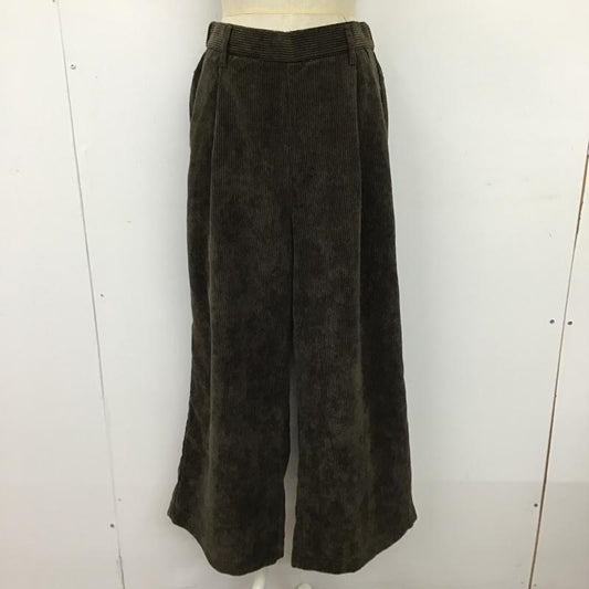 アイテムズ アーバンリサーチ ITEMS URBAN RESEARCH ボトムス ボトムス WH-77-241002 コーデュロイパンツ ワイド タック入り 無地 ダークブラウン / ダークブラウン /  レディース USED 古着 中古 10103973