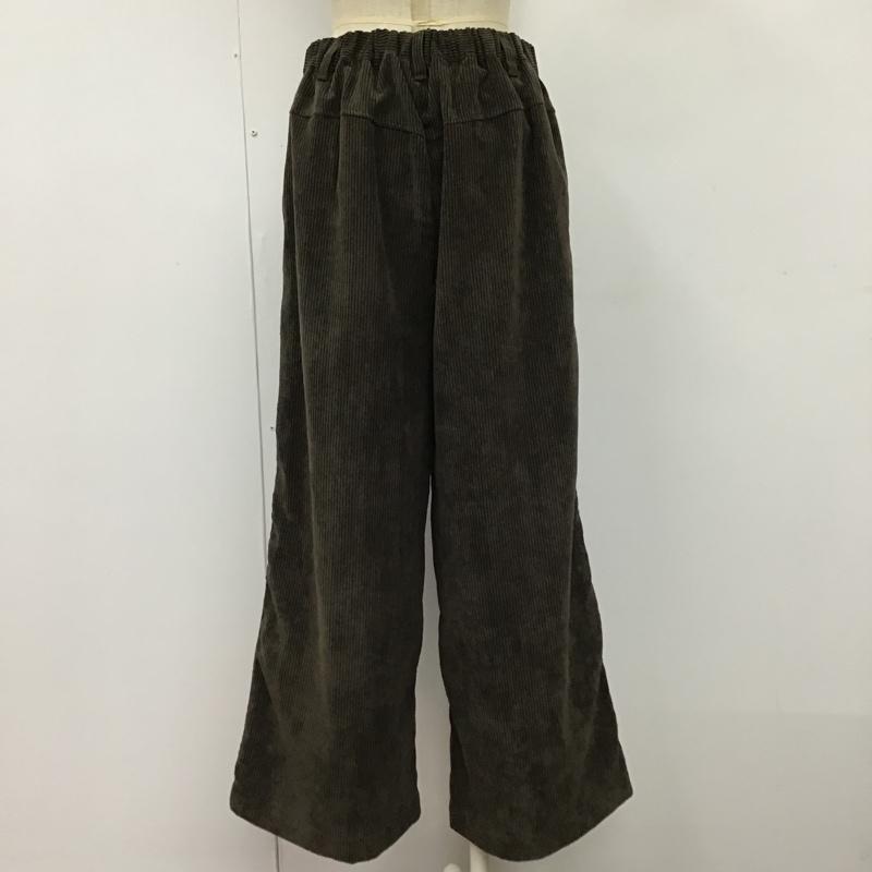 アイテムズ アーバンリサーチ ITEMS URBAN RESEARCH ボトムス ボトムス WH-77-241002 コーデュロイパンツ ワイド タック入り 無地 ダークブラウン / ダークブラウン /  レディース USED 古着 中古 10103973